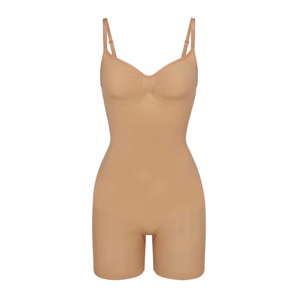 SKIMS Other - SOLD - Skims Seamless Sculpt Mid Thigh Bodysuit With Open Gusset Color Ochre